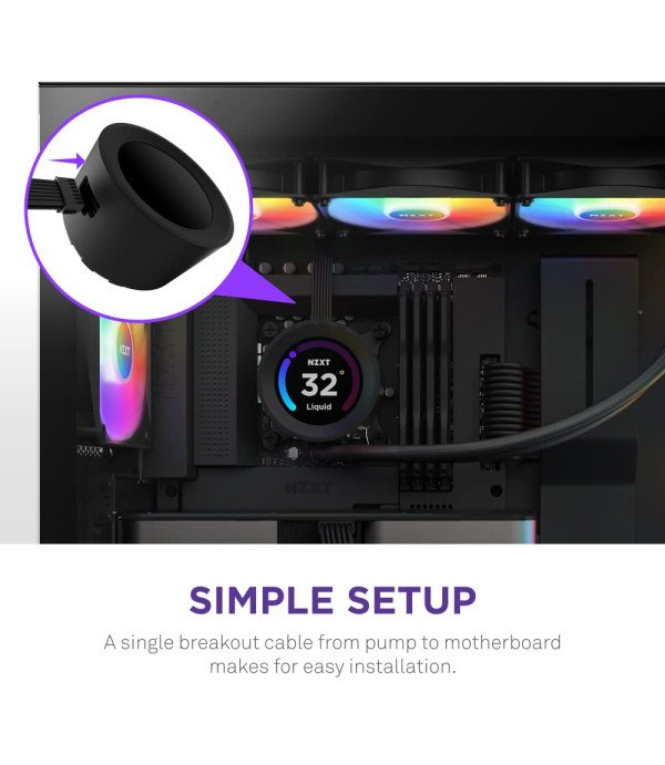 NZXT COOLER KRAKEN 360 RGB 360MM RGB CONTROL AND RGB HUBS - BLACK