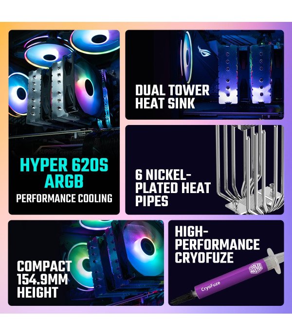 COOLER MASTER CPU AIR COOLER HYPER 620S