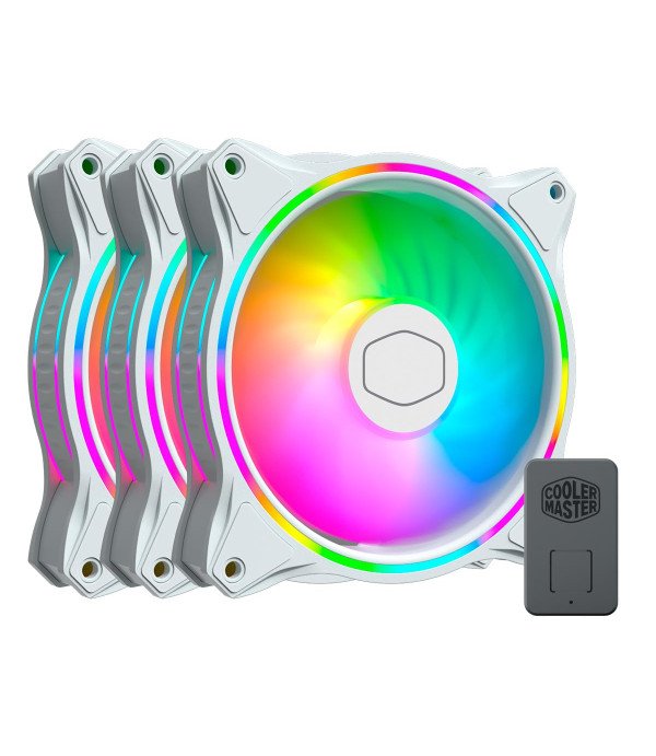 COOLER MASTER FAN MF120 HALO 3 IN 1 WHT EDITION