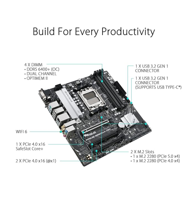 ASUS MOTHERBOARD PRIME B650M-A-WIFI