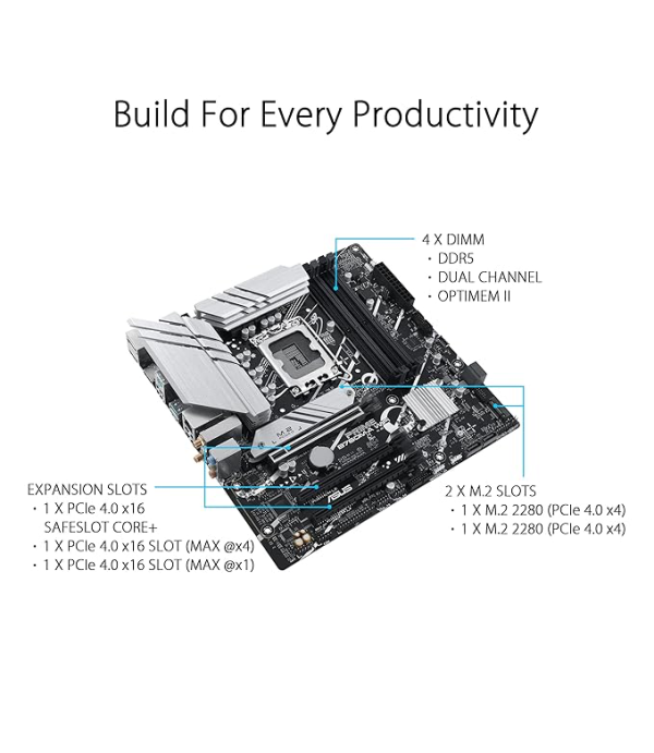 ASUS MOTHERBOARD PRIME B760M A WIFI D5