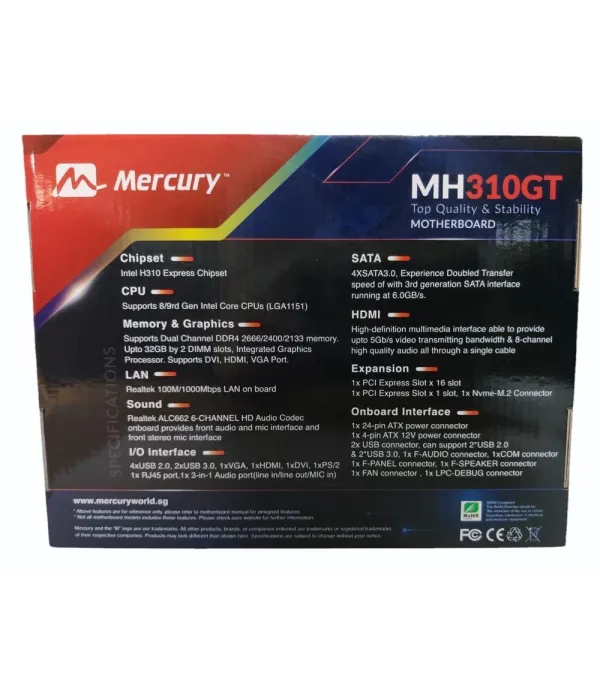 MERCURY MOTHERBOARD MH310GT