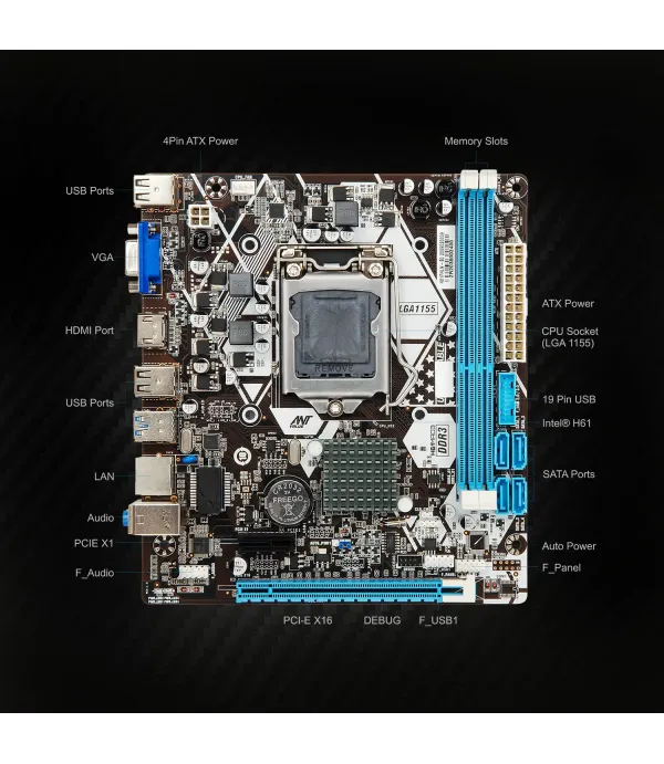 ANT ESPORTS MOTHERBOARD H61MAD3